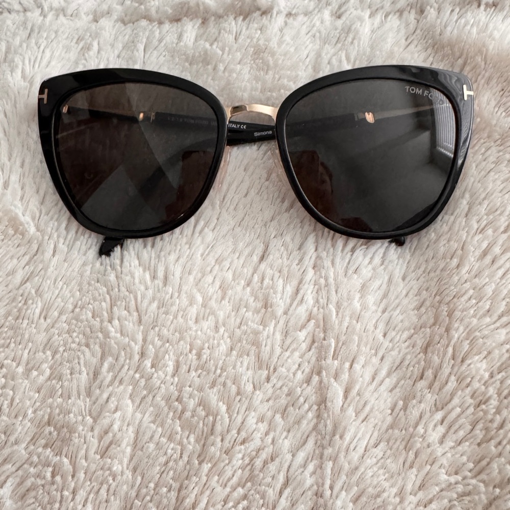 Tom Ford Simona Black and Gold Sunglasses